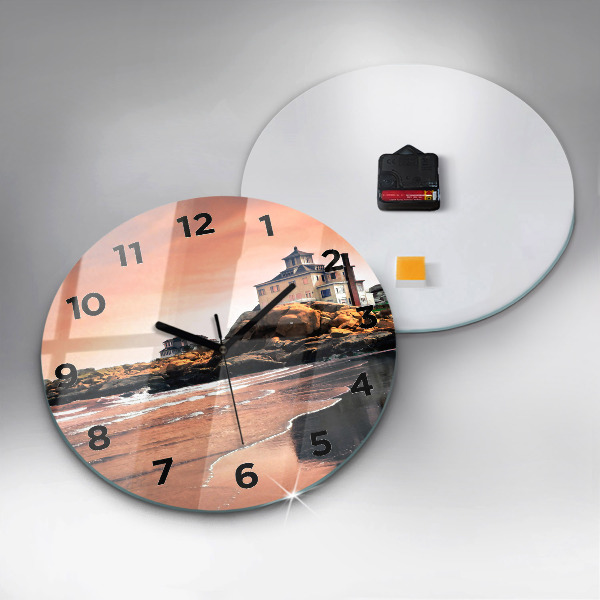 Round glass wall clock Sherman Coast
