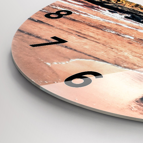 Round glass wall clock Sherman Coast