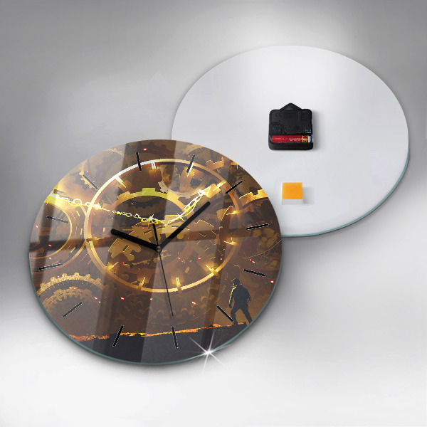 Round glass wall clock Time – Mechanism
