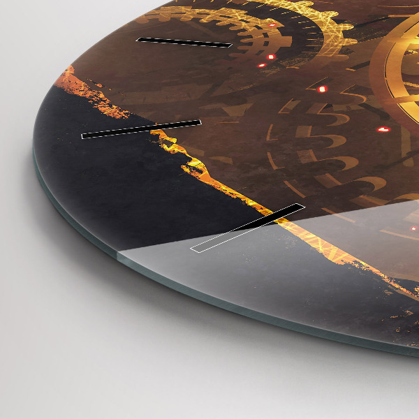 Round glass wall clock Time – Mechanism