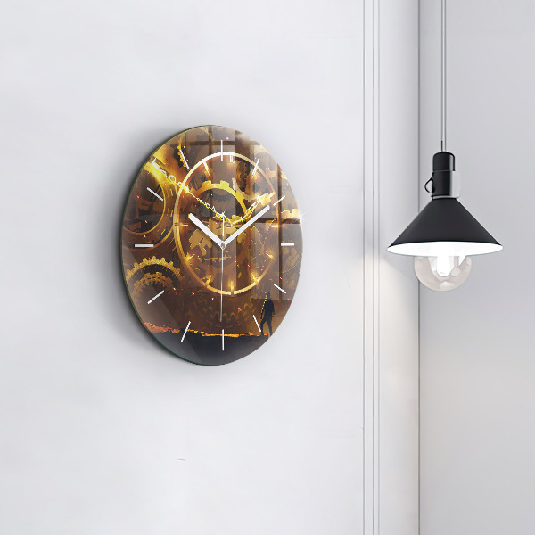 Round glass wall clock Time – Mechanism