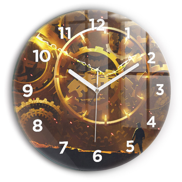 Round glass wall clock Time – Mechanism