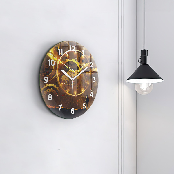 Round glass wall clock Time – Mechanism