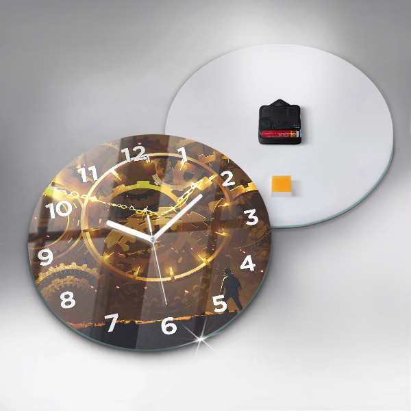 Round glass wall clock Time – Mechanism