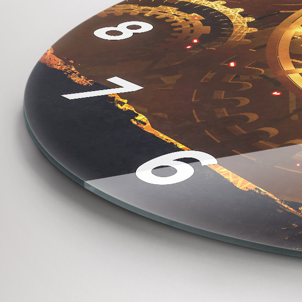 Round glass wall clock Time – Mechanism