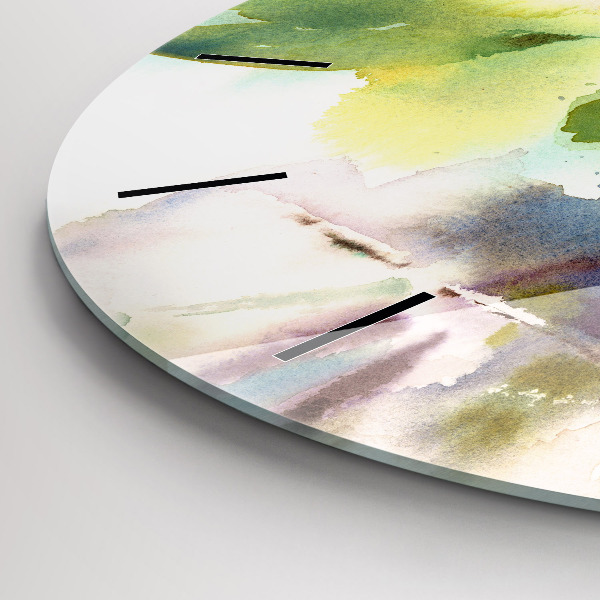 Round glass wall clock Visualization of Nature