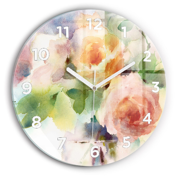 Round glass wall clock Visualization of Nature