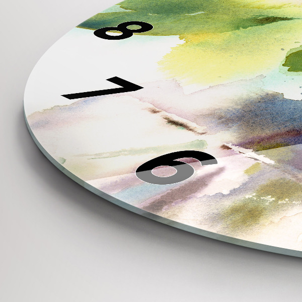 Round glass wall clock Visualization of Nature