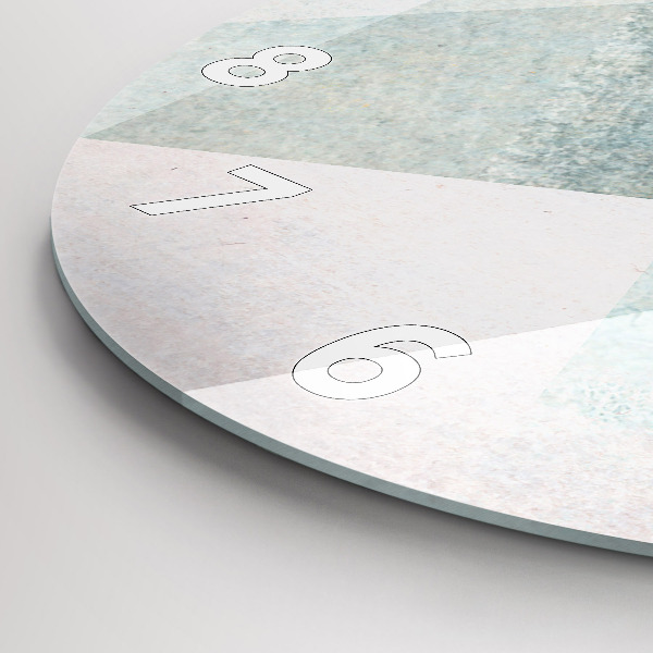 Round glass wall clock Triangles Abstract Texture