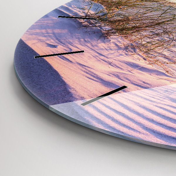 Round glass wall clock Polish Sunny Sea