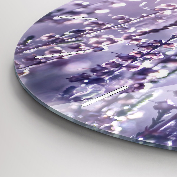Round glass wall clock Abstraction