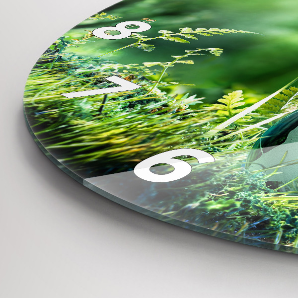 Round glass wall clock Globe