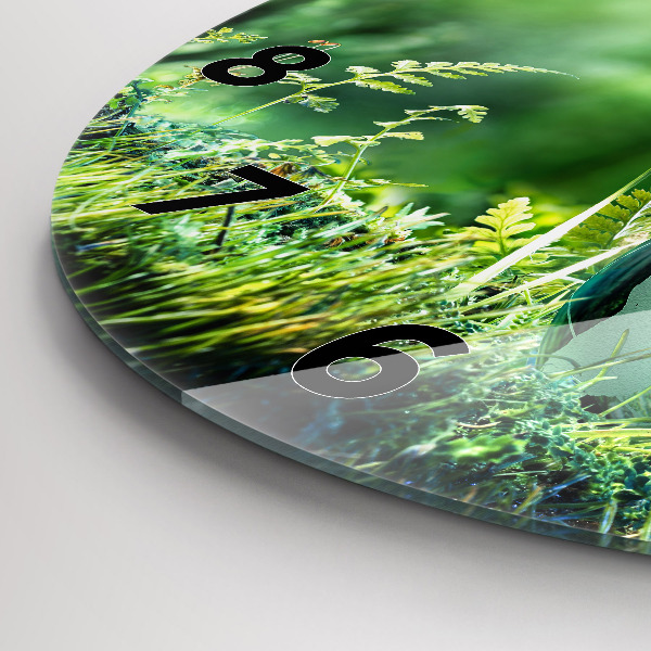 Round glass wall clock Globe