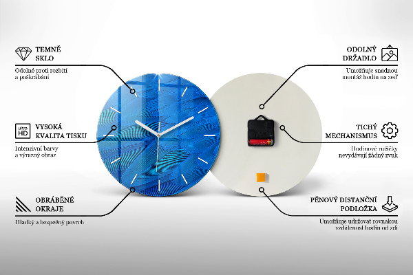 Round glass wall clock Soldier with a gun