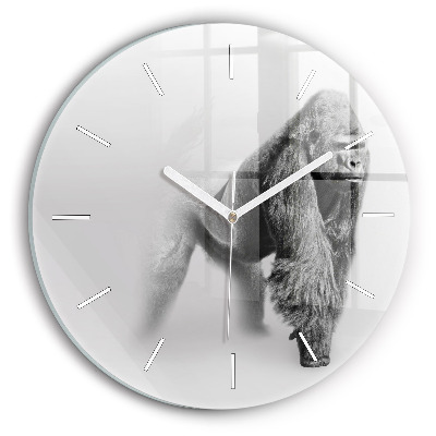 Round glass wall clock Animal Art Collection