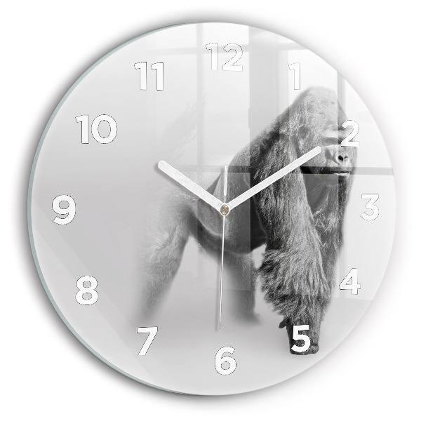 Round glass wall clock Animal Art Collection