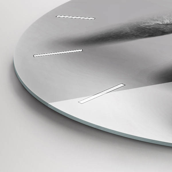 Round glass wall clock Animal Art Collection