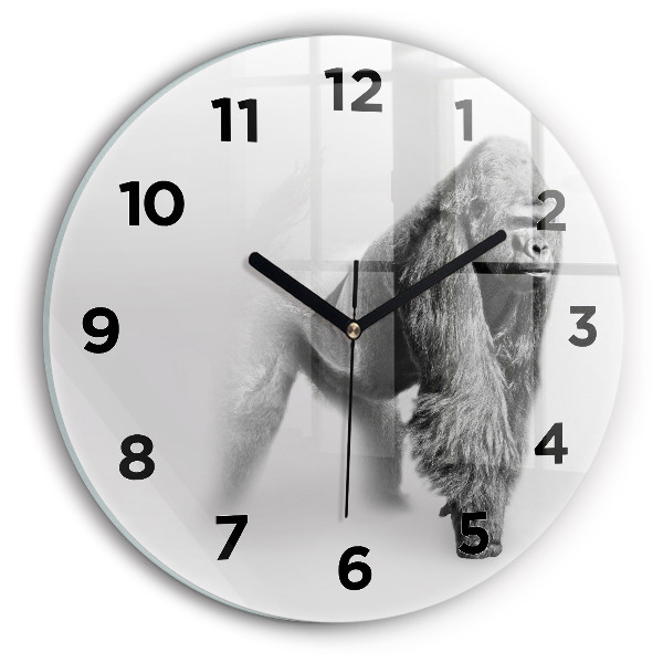 Round glass wall clock Animal Art Collection
