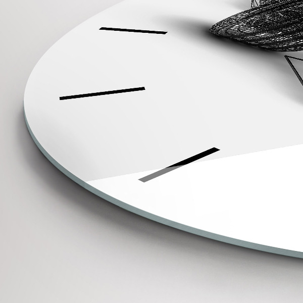 Round glass wall clock F1 car design