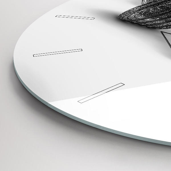 Round glass wall clock F1 car design