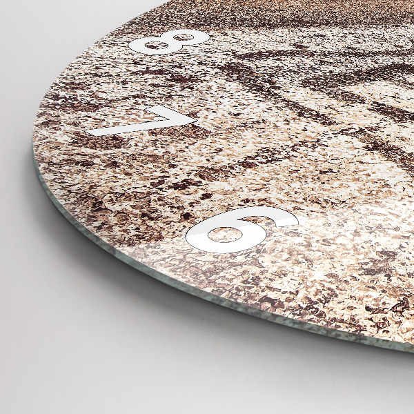 Round glass wall clock Route 66 USA