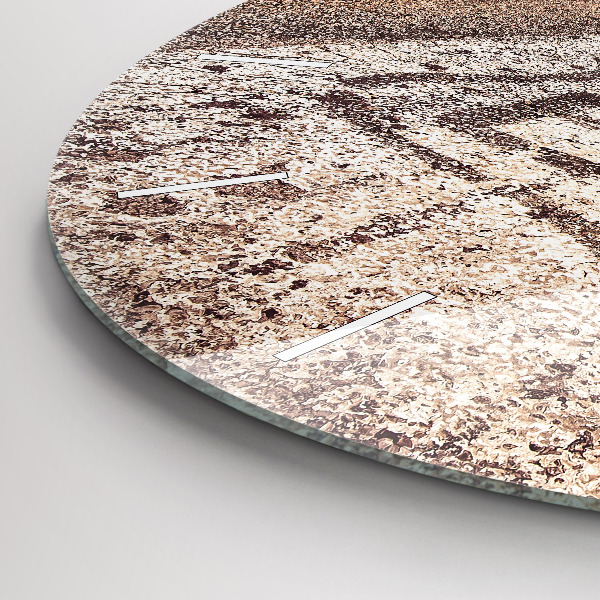 Round glass wall clock Route 66 USA