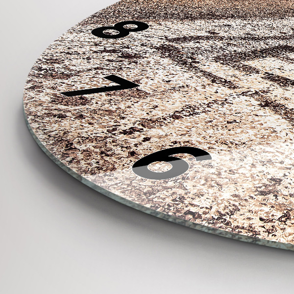 Round glass wall clock Route 66 USA