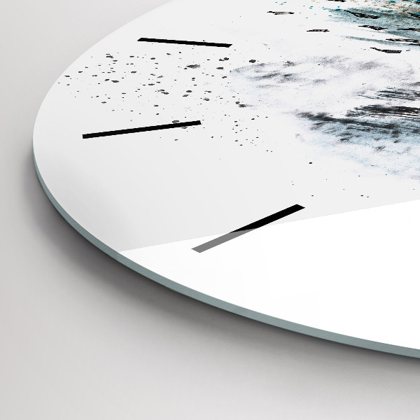 Round glass wall clock Captain with binoculars