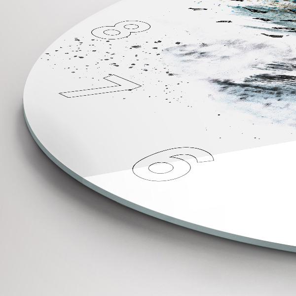 Round glass wall clock Captain with binoculars