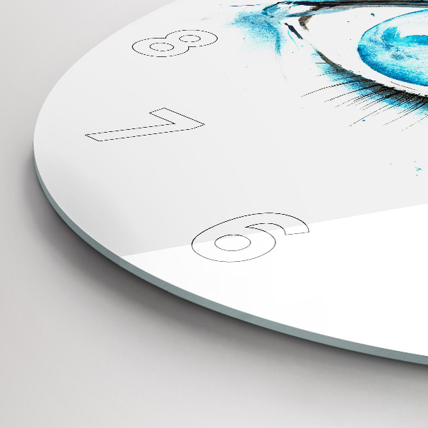 Round glass wall clock Sea Eye