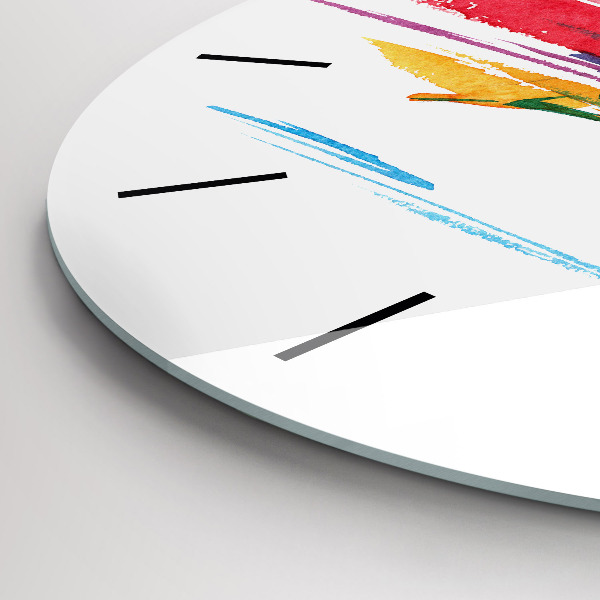 Round glass wall clock Runner illustration