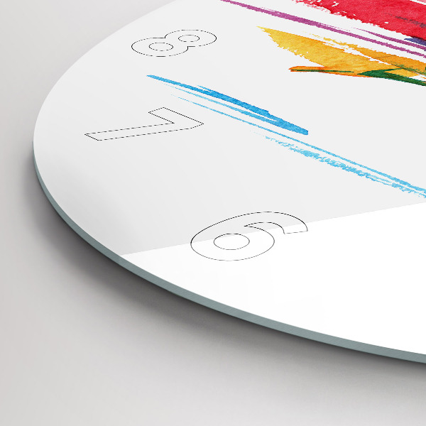 Round glass wall clock Runner illustration