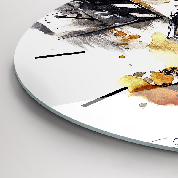 Round glass wall clock Cinematography camera