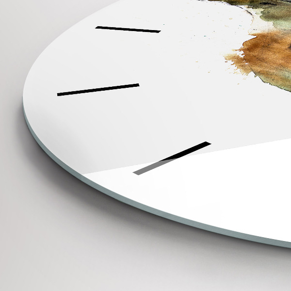 Round glass wall clock The bird and the book