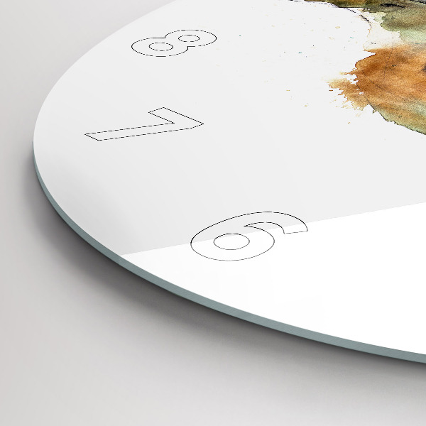 Round glass wall clock The bird and the book