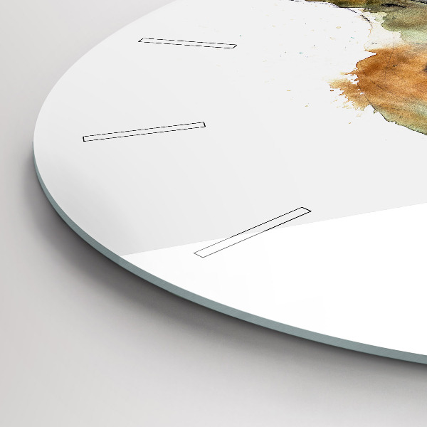 Round glass wall clock The bird and the book