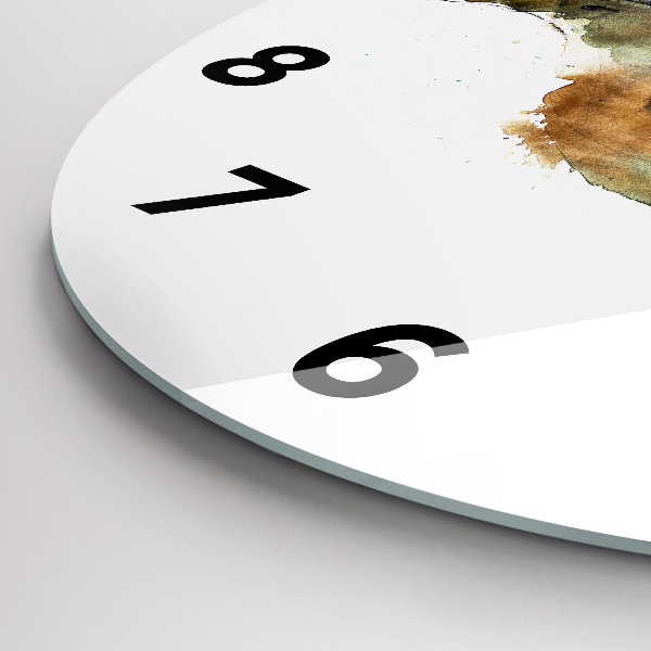 Round glass wall clock The bird and the book