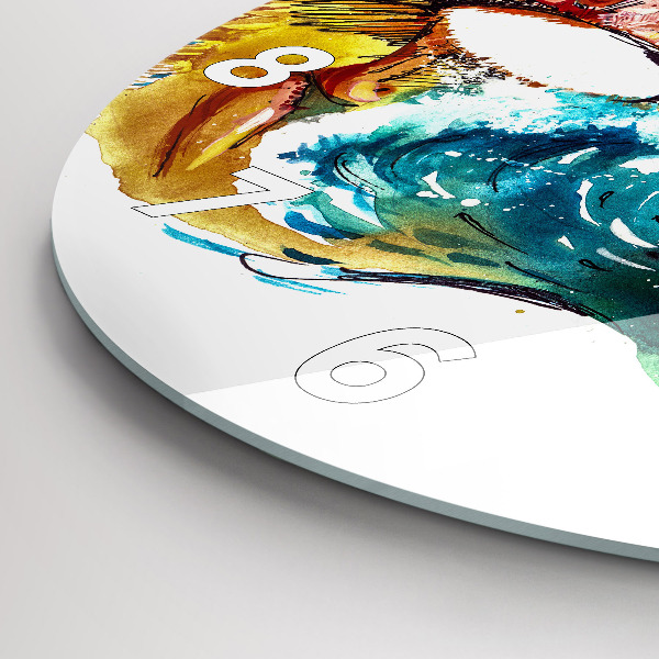 Round glass wall clock Culture - Brazilian flag