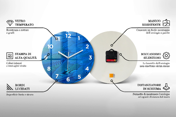 Round glass wall clock Indian Culture