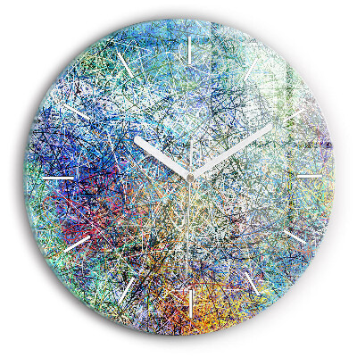 Round glass wall clock Abstraction - Emotions