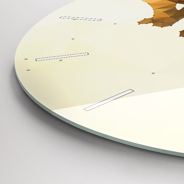 Round glass wall clock Creation of Adam