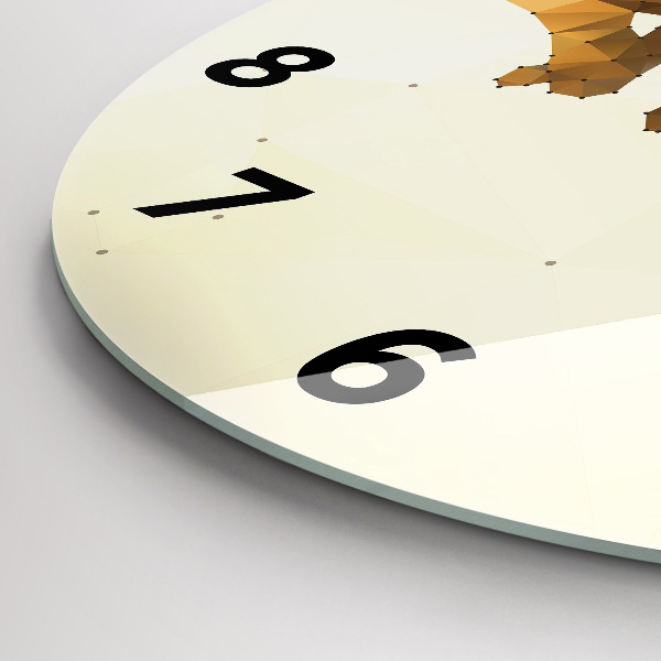 Round glass wall clock Creation of Adam