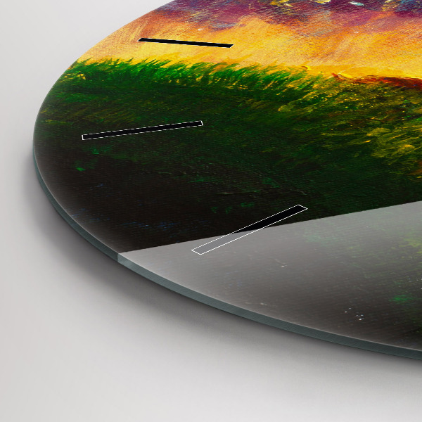 Round glass wall clock Abstraction The Little Prince