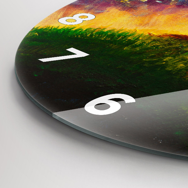 Round glass wall clock Abstraction The Little Prince