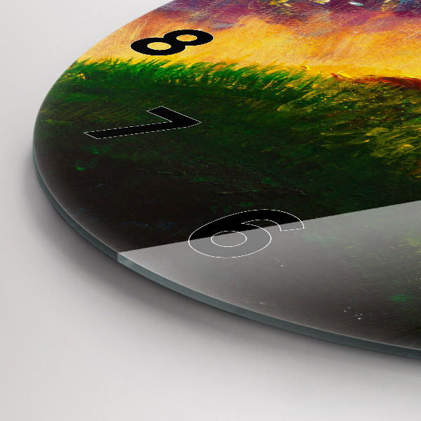 Round glass wall clock Abstraction The Little Prince