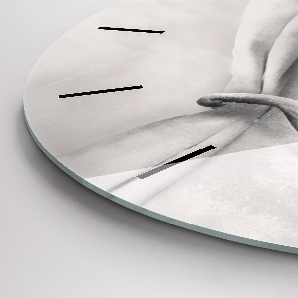 Round glass wall clock Elephant