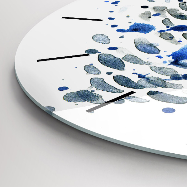 Round glass wall clock Owl look