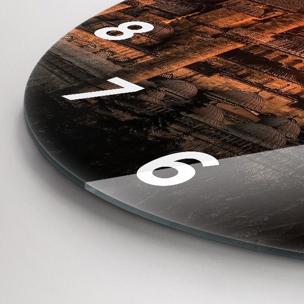 Round glass wall clock Mosque in Istanbul