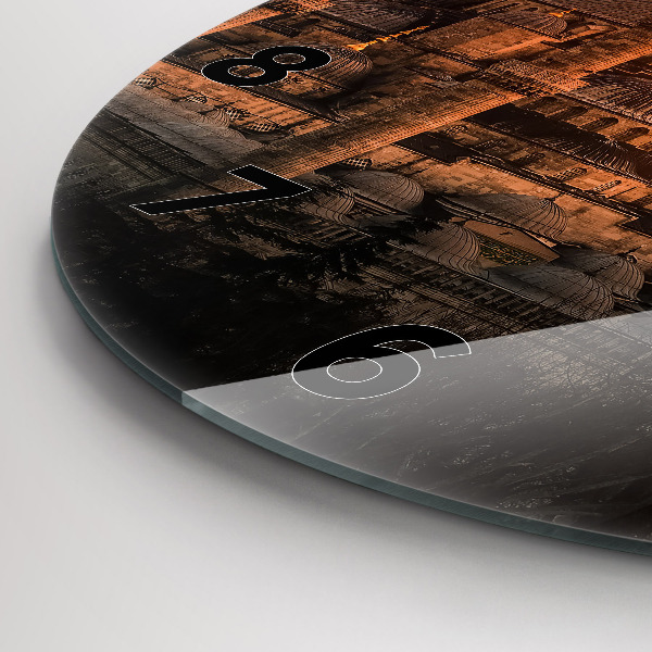 Round glass wall clock Mosque in Istanbul