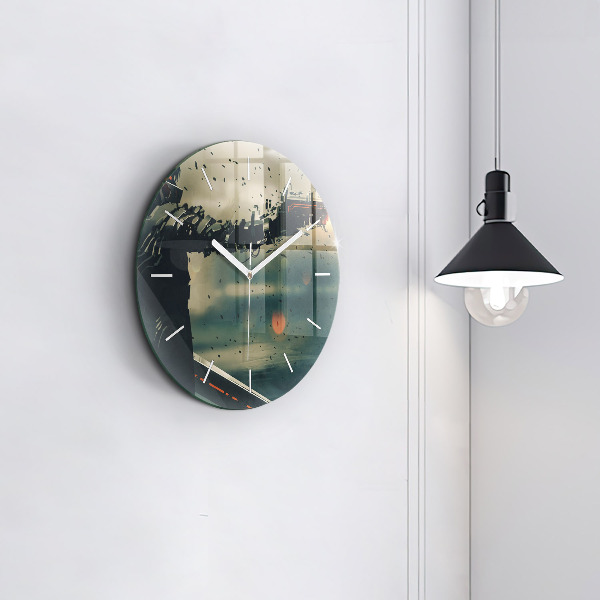 Round glass wall clock Lethal weapon game
